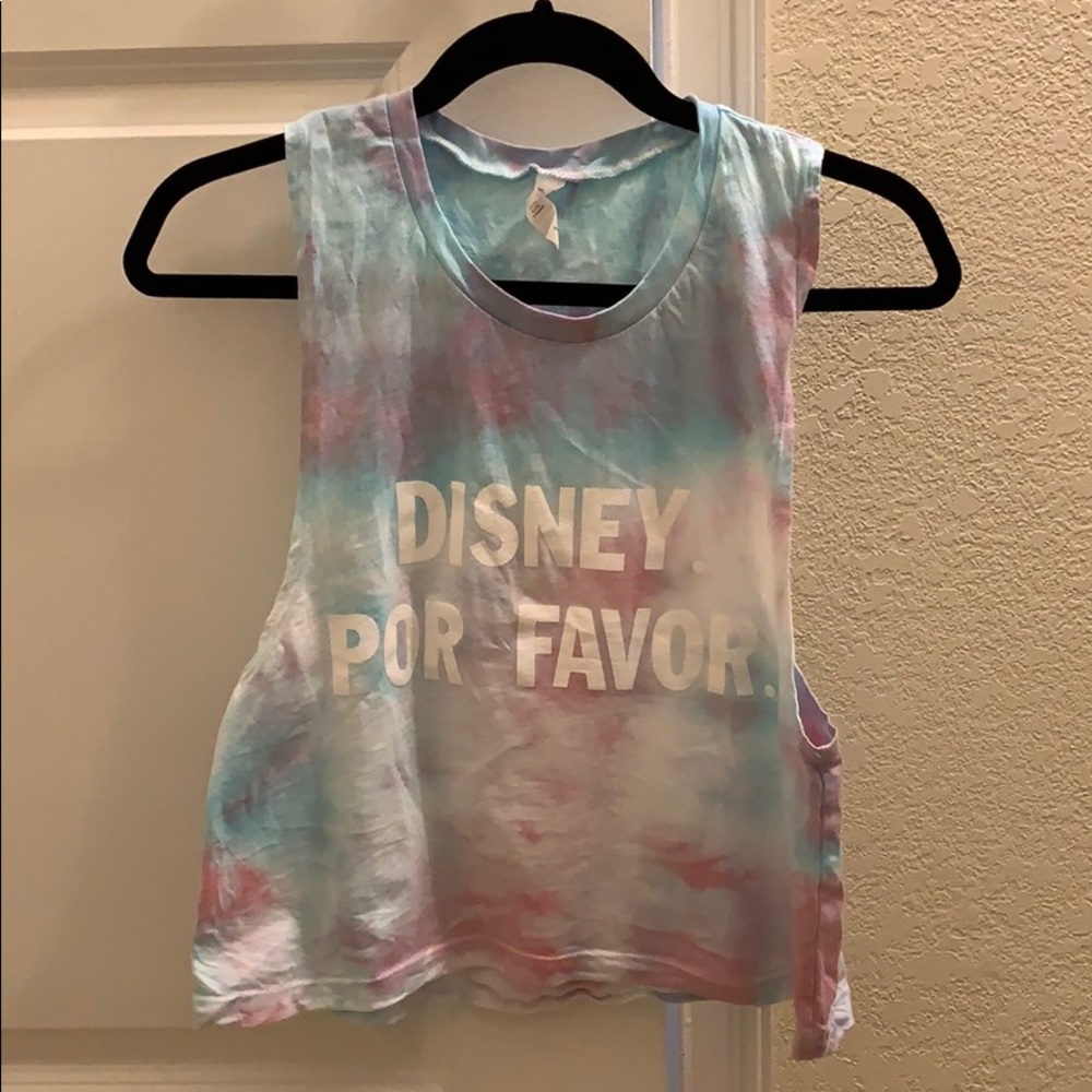 Disney Por Favor tie dye tank